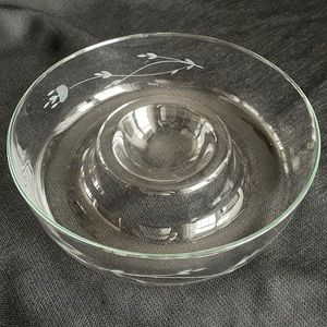 Princess House crystal, chip & dip